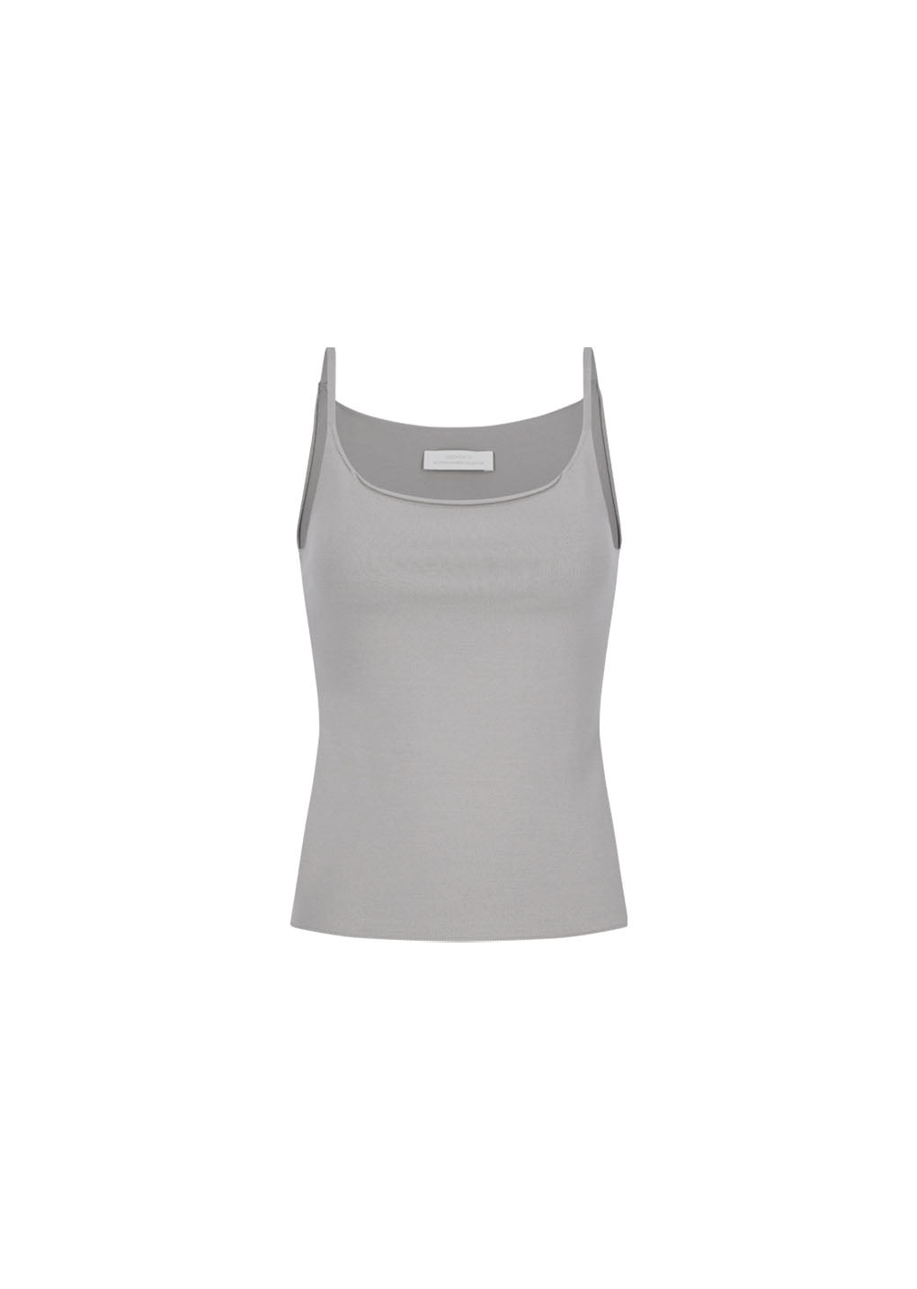 sleeveless knit top, grey beige