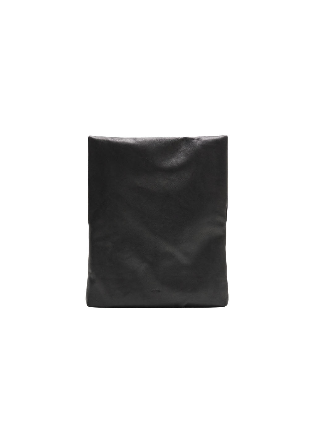 small soft leather bag, black