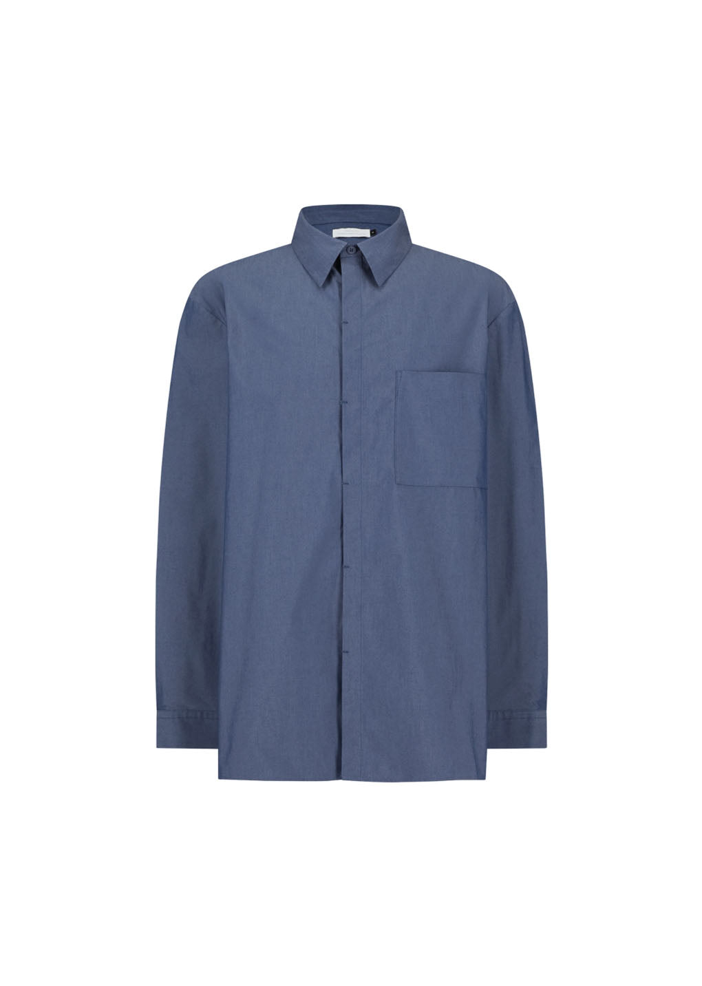square pocket oversized shirt, indigo
