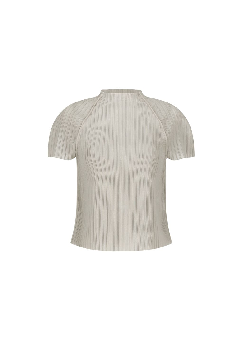 women's pleats raglan top, beige