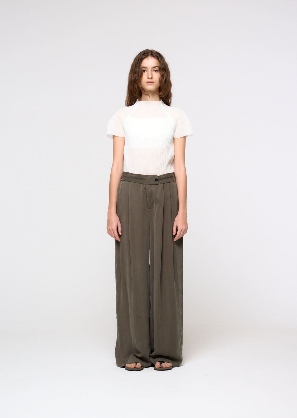 women's pleats raglan top, white hover