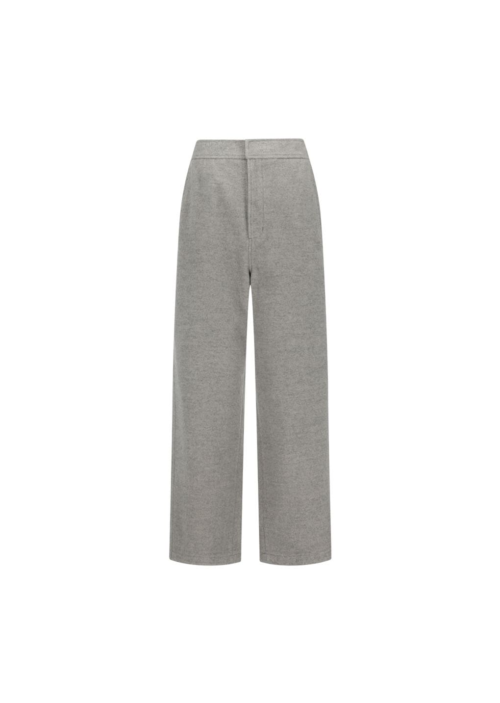 wool banding jogger pants, grey