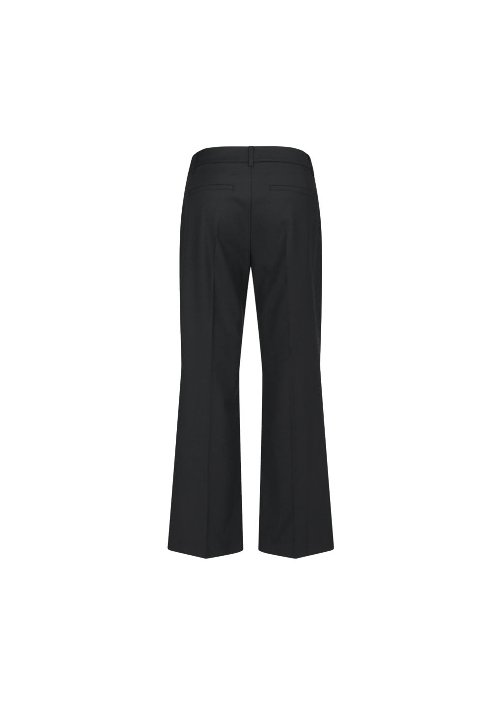 wool flared pants, black hover