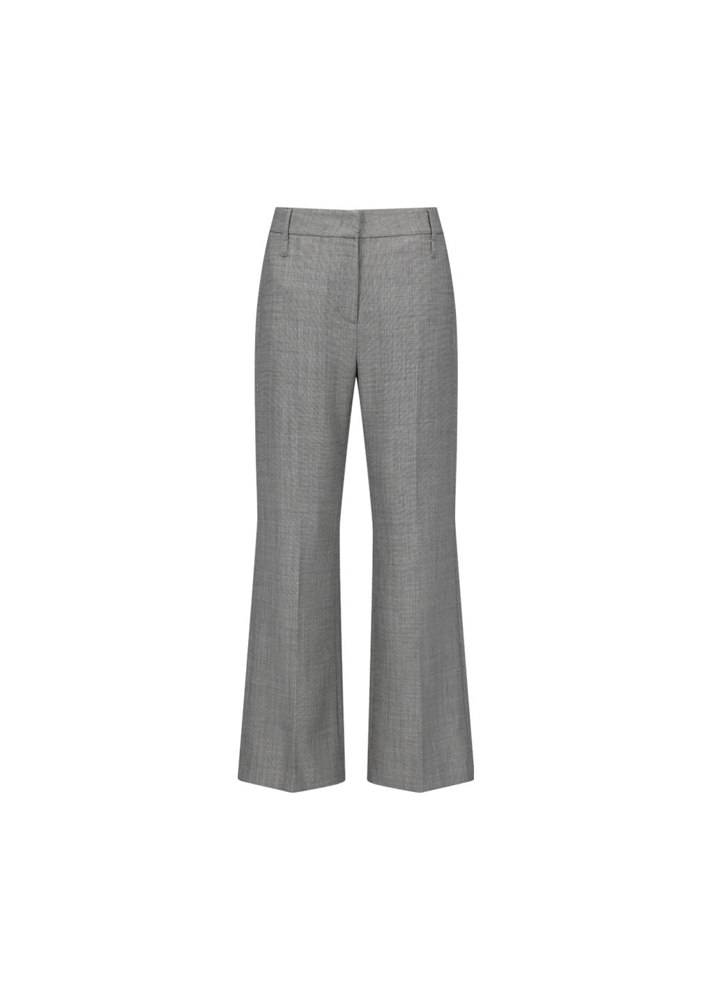 wool flared pants, grey beige