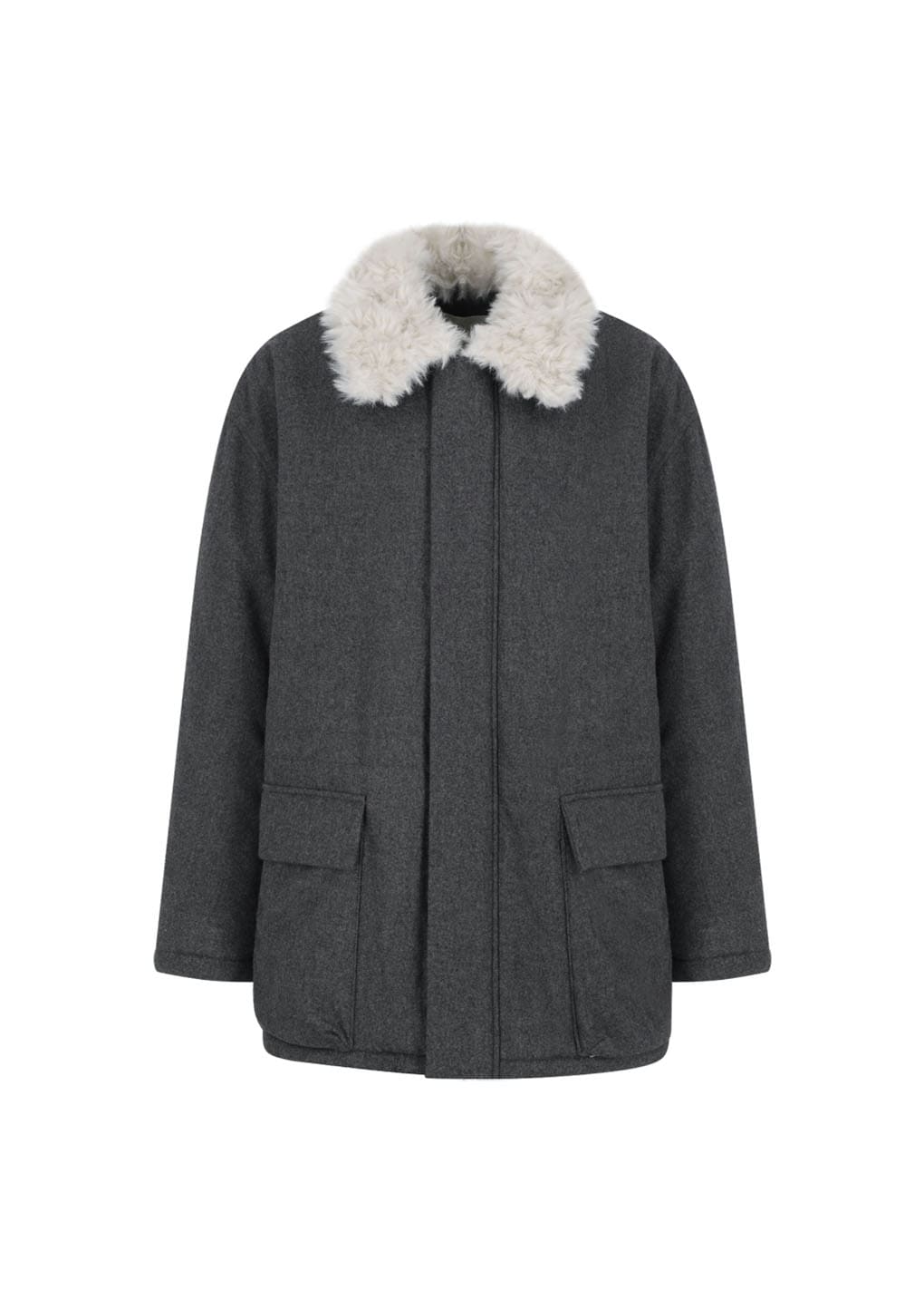 wool safari jumper, charcoal