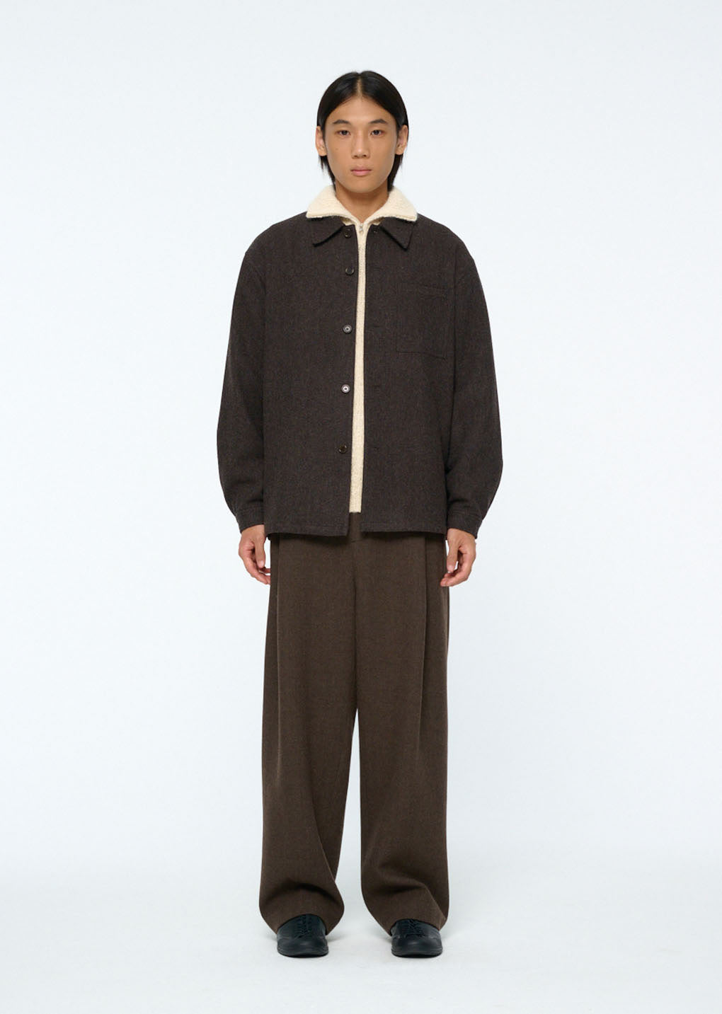 wool shirts, dark brown hover